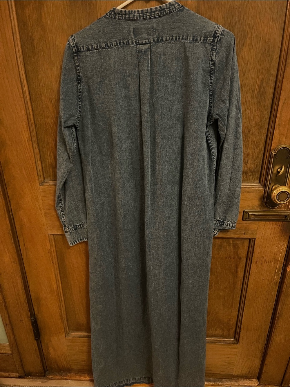 Nili Lotan Indigo Denim Maxi Shirt Dress - Picture 2 of 3